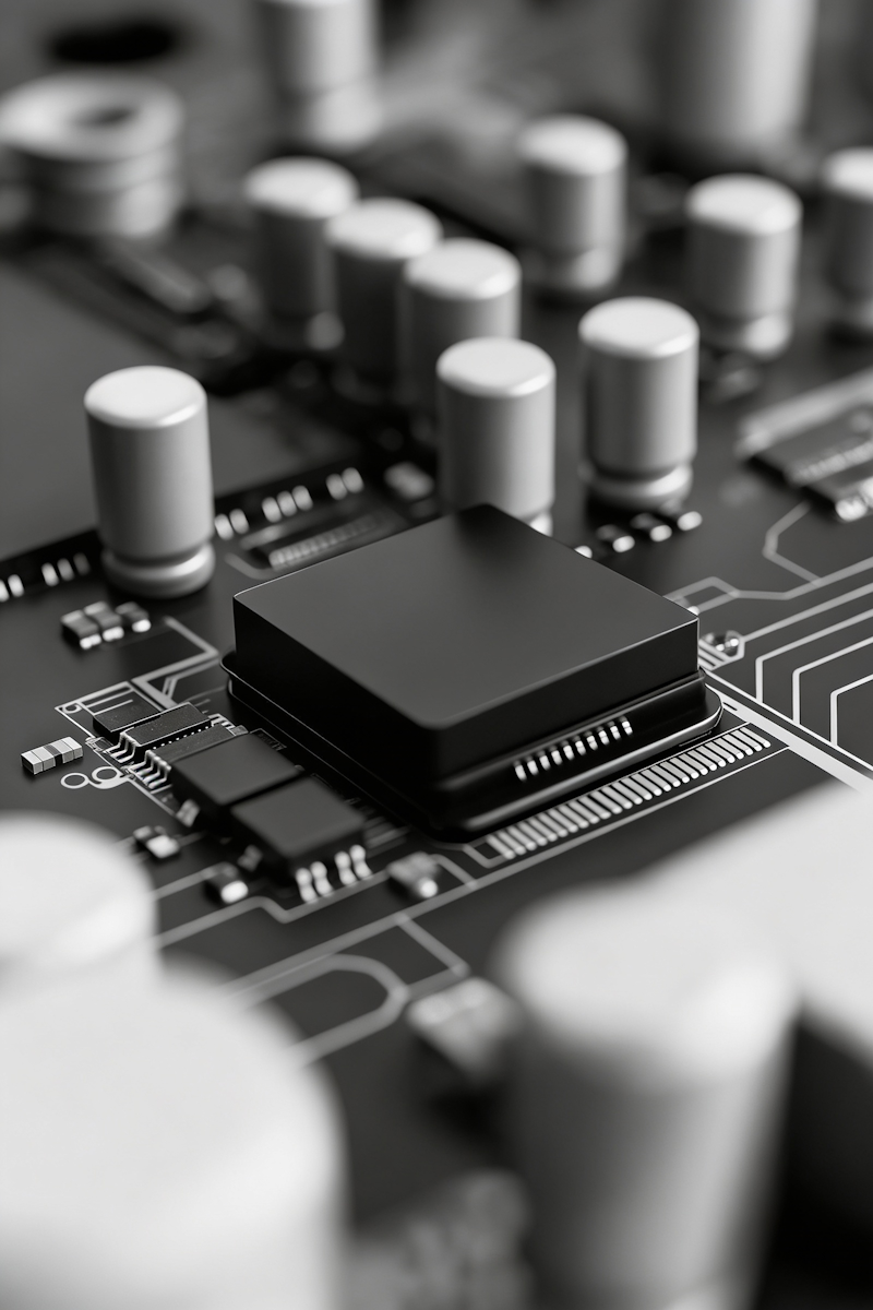 Circuit board close-up representing precision engineering